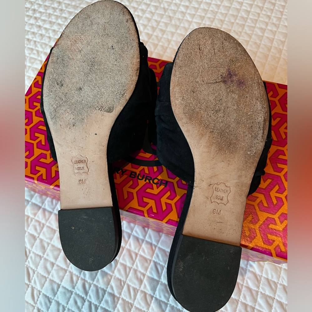 Tory Burch - Annabelle Bow Slides - Black -Size 6 - image 2